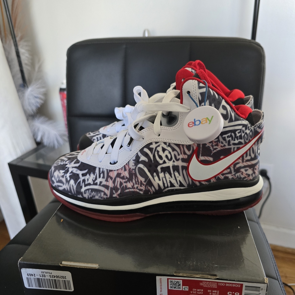 Nike Red and White Athletic Shoes Custom Design